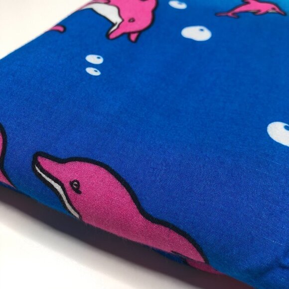 DOLPHIN Under the Sea Blue & Pink Coral Reef Tassel Beach Coverup Sarong Skirt - Picture 10 of 16